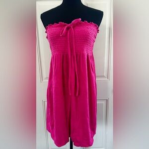 Wild Fable Vibrant Pink French Terry Cover Up, Large